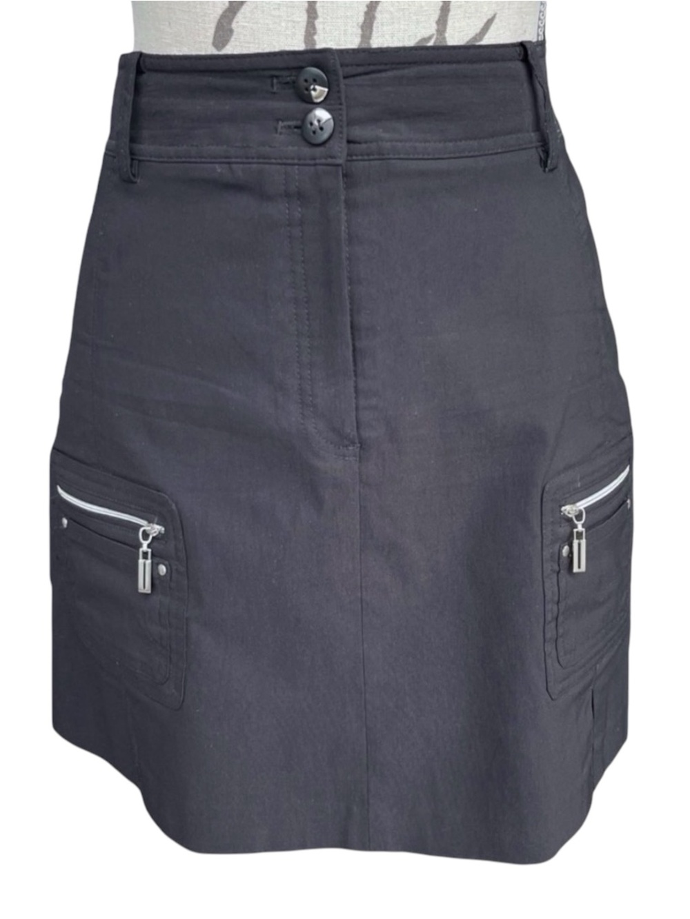 Jamie Sadock Black Zip Pockets Golf Skort Skirt (6)